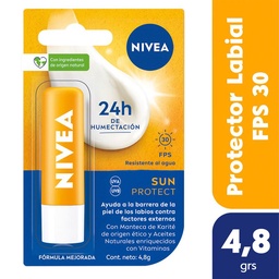 Protector Labial Humectante Nivea Sun Protect Fps30 4,8g