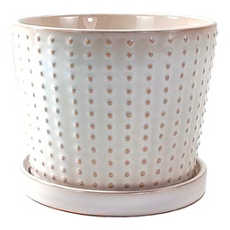 Maceta Ceramica Blanca 15cm