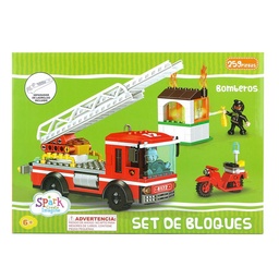 Bloques Bomberos Spark Create Imagine 240 Piezas