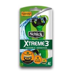 Máquina de Afeitar Descartable Xtreme 3 Piel Sensible x4