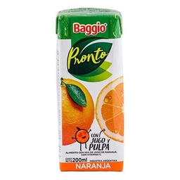 Jugo de Naranja Baggio Pronto 200ml