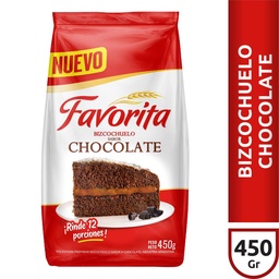 Bizcochuelo Favorita Chocolate Fortificado C/hieroo 450g