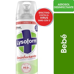 Desinfectante de Ambientes y Elimina Olores Lysoform Bebé en Aerosol 360ml