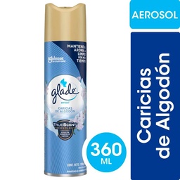 Desodorante de Ambiente en Aerosol Glade Caricias de Algodon 380cc