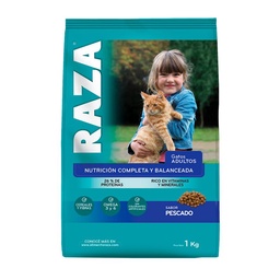 Alimento para Gatos Adultos Raza Sabor Pescaso 1kg