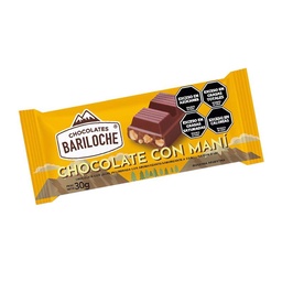 Tableta de Choc y Mani Bariloche 30gr