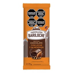 Chocolate con Leche Bariloche con Almendras 70 g