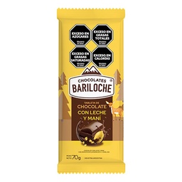 Chocolate con Leche Bariloche con Maní 70 g