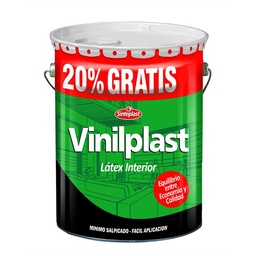 Latex Interior Vinilplast Blanco Mate x 20 lt + 4 lt Sin Cargo