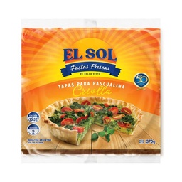 Tapas para Pascualina El Sol Criolla 370 g 2u