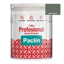 Látex Interior Exterior Paclín Profesional 1 Litro Verde Cemento