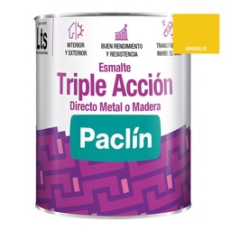 Esmalte Triple Acción Paclín 0.9 Litros Amarillo