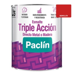 Esmalte Triple Acción Paclín 0.9 Litros Bermellón