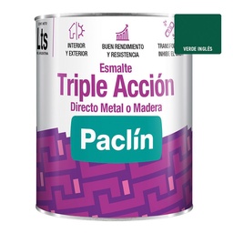 Esmalte Triple Acción Paclín 0.9 Litros Verde Ingles