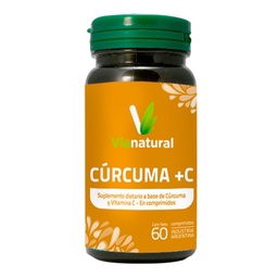 Complemento Alimentario Via Natural Cúrcuma y Vitamina C 60u