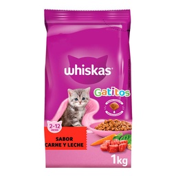 Alimento Whiskas Gatitos Carne y Leche 1kg