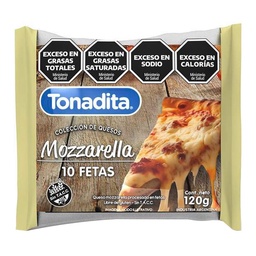 Queso Mozzarella Tonadita en Fetas 120 g