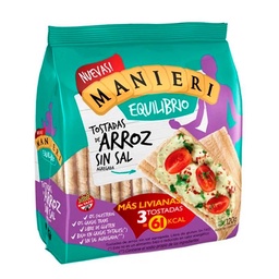 Tostadas de Arroz Manieri Sin Sal 120 g