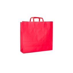 Bolsa P/regalo de Papel Kraft Roja 30X32cm