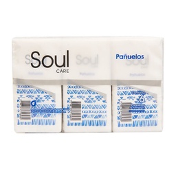 Pañuelos Soul Care Descartables 21 cm x 21 cm 6u