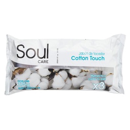 Jabon de Tocador Soul Care Cotton Touch 3X125gr