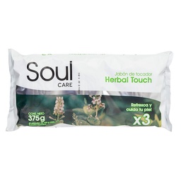 Jabon de Tocador Soul Care Herbal Touch 3X125gr