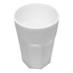 Vaso Plástico Facetado 350cc Blanco