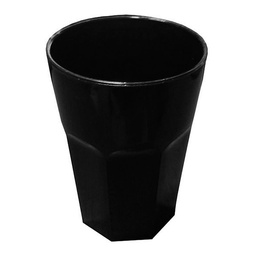 Vaso Plástico Facetado 350 cc Negro