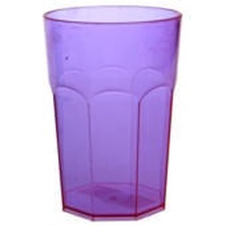 Vaso Plastico Facetado 350cc Cristal