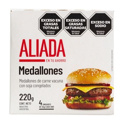 Medallones Aliada de Carne Vacuna con Soja 220g 4u