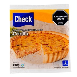 Tapas para Pascualina Check Criolla 380 g 2u