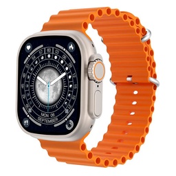 Smartwatch Grow Home gr29 Malla Silicona Naranja y Tela Verde