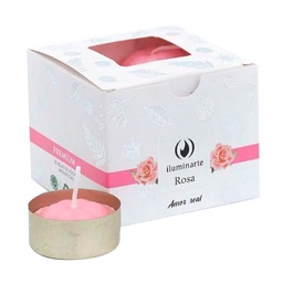 Pack de 12 Velas de Noche Aromaticas Pimpollo de Rosas