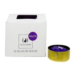 Vela Aromatica de Noche Violeta 12 Unidades