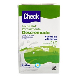 Leche Uat Check Parcialmente Descremada Larga Vida 1 l