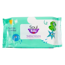 Toallas Humedas Soul Baby con Aloe y Vit E 50un