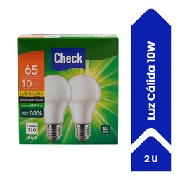 Lampara Led Check 10W Calida x2