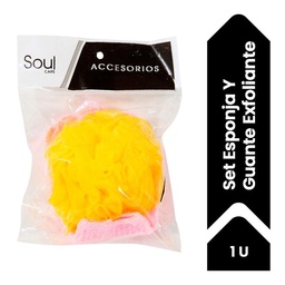 Set Esponja y Guante Exfoliante Soul Care