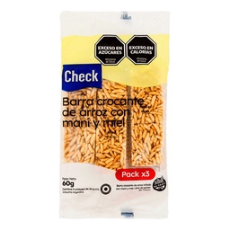 Barra Crocante Check de Arroz Maní y Miel 60 g