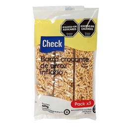 Barra Crocante Check de Arroz Inflado 60 g 3 u