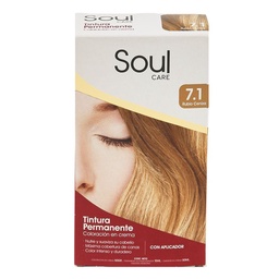 Tintura Permanente Soul Care 7.1 Rubio Ceniza