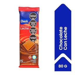 Tableta de Chocolate Check Sabor Chocolate con Leche 80 g