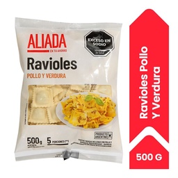 Ravioles Aliada Rellenas con Pollo y Verdura 500 g