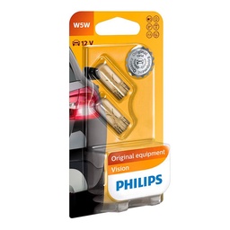 Pack 2 Lamparas Philips W5w 12V