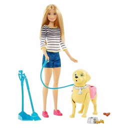 Muñeca Barbie Paseo de Perrito