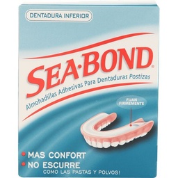 Almohadillas Adhesivas Sea Bond para Dentaduras Postizas Inferiores x 18 un