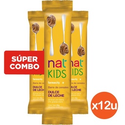 Combo Nat Barras de Cereales Kids Sabor Dulce de Leche 21 g x 12 un