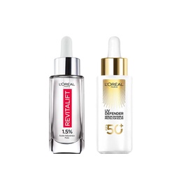 Kit Duo Rutina Diaria de L'oréal Paris: Sérum Revitalift + Protector Solar Uv Defender Sérum