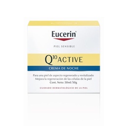 Crema Facial Antiarrugas de Noche Eucerin Q10 Active para Piel Seca x 50 ml