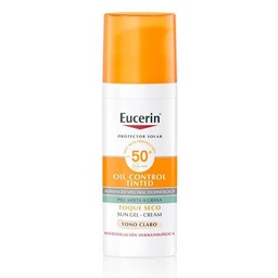 Protector Solar Eucerin Oil Control Sun Face Toque Seco Tono Claro Fps 50 x 50 ml